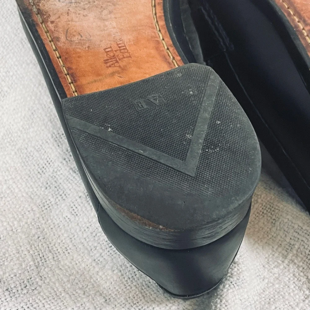 Allen Edmonds Cavanaugh Loafers Mens 10 E Black Leather Penny Dress Made USA